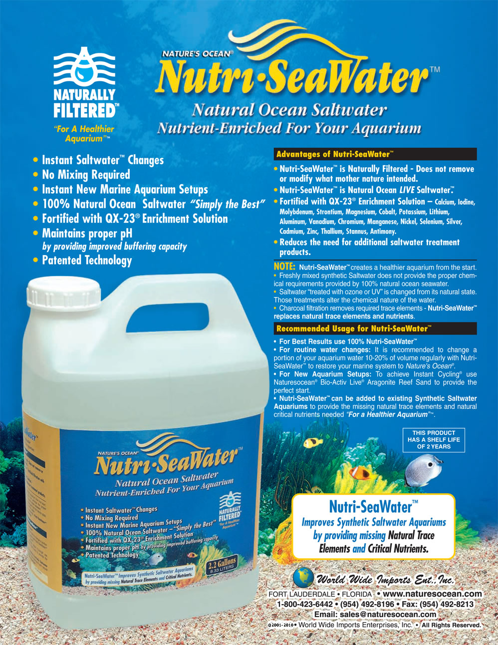 Nutri-Seawater™ natural filtered Ocean Sea Water brochure