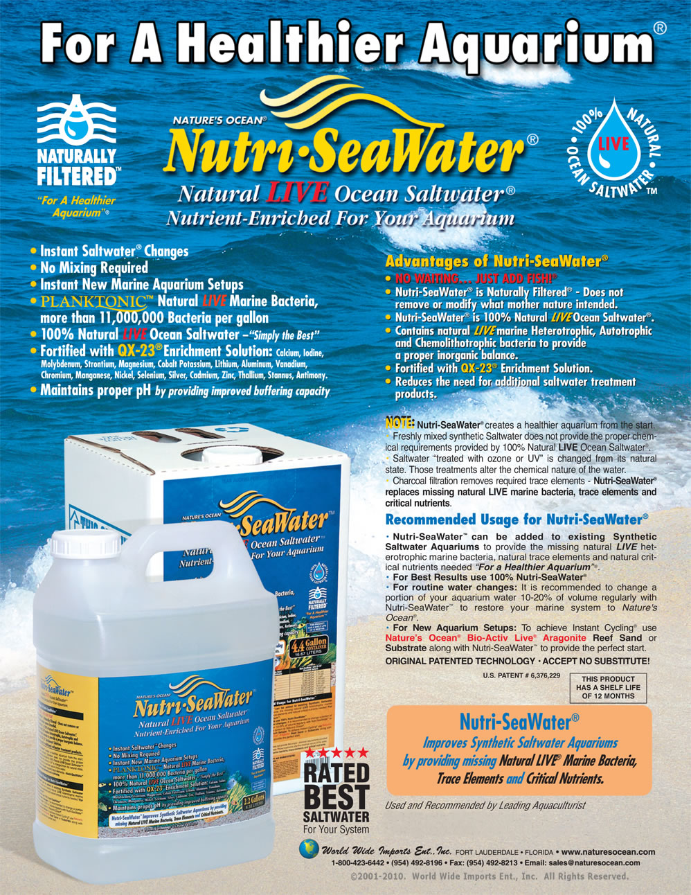 Nutri-Seawater™ natural filtered ocean seawater brochure